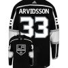 Viktor Arvidsson Los Angeles Kings Adidas Primegreen Home Authentic NHL Hockey Jersey - Back/Front View