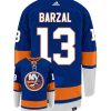 Mathew Barzal New York Islanders Adidas Primegreen Authentic Home NHL Hockey Jersey - Back/Front View