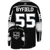 Quinton Byfield Los Angeles Kings Adidas Primegreen Authentic Home NHL Hockey Jersey - Back/Front View