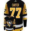 Jeff Carter Pittsburgh Penguins Adidas Primegreen Authentic Home NHL Hockey Jersey - Back/Front View