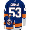 Casey Cizikas New York Islanders Adidas Primegreen Authentic Home NHL Hockey Jersey - Back/Front View