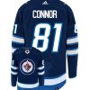 Kyle Connor Winnipeg Jets Adidas Primegreen Authentic Home NHL Hockey Jersey - Back/Front View