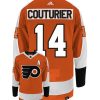 Sean Couturier Philadelphia Flyers Adidas Primegreen Authentic Home NHL Hockey Jersey - Back/Front View