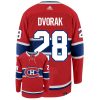 Christian Dvorak Montreal Canadiens Adidas Primegreen Authentic Home NHL Hockey Jersey - Back/Front View