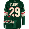 Marc Andre Fleury Minnesota Wild Adidas Primegreen Authentic NHL Hockey Jersey - Back/Front View