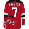 Dougie Hamilton New Jersey Devils Adidas Primegreen Authentic Home NHL Hockey Jersey - Back/Front View