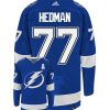 Victor Hedman Tampa Bay Lightning Adidas Primegreen Authentic NHL Hockey Jersey - Back/Front View