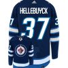 Connor Hellebuyck Winnipeg Jets Adidas Primegreen Authentic Home NHL Hockey Jersey - Back/Front View