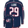 Patrik Laine Columbus Blue Jackets Adidas Primegreen Authentic Home NHL Hockey Jersey - Back/Front View