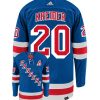 Chris Kreider New York Rangers Adidas Primegreen Authentic Home NHL Hockey Jersey - Back/Front View