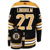 Hampus Lindholm Boston Bruins Adidas Primegreen Authentic Home NHL Hockey Jersey - Back/Front View