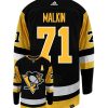 Evgeni Malkin Pittsburgh Penguins Adidas Primegreen Authentic Home NHL Hockey Jersey - Back/Front View