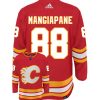 Andrew Mangiapane Calgary Flames Adidas Primegreen Authentic Home NHL Hockey Jersey - Back/Front View