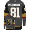 Jonathan Marchessault Vegas Golden Knights Adidas Primegreen Authentic Home NHL Hockey Jersey - Back/Front View