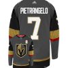 Alex Pietrangelo Vegas Golden Knights Adidas Primegreen Authentic Home NHL Hockey Jersey - Back/Front View