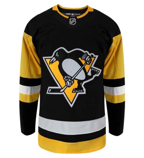 Pittsburgh Penguins Adidas Primegreen Authentic Home NHL Hockey Jersey - Front View