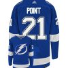 Brayden Point Tampa Bay Lightning Adidas Primegreen Authentic NHL Hockey Jersey - Back/Front View