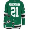 Jason Robertson Dallas Stars Adidas Primegreen Authentic Home NHL Hockey Jersey - Back/Front View