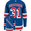 Igor Shesterkin New York Rangers Adidas Primegreen Authentic Home NHL Hockey Jersey - Back/Front View