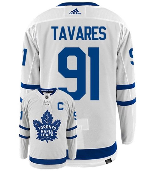 John Tavares Toronto Maple Leafs Adidas Primegreen Authentic Home NHL Hockey Jersey - Back/Front View