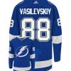 Andrei Vasilevskiy Tampa Bay Lightning Adidas Primegreen Authentic NHL Hockey Jersey - Back/Front View