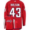 Tom Wilson Washington Capitals Adidas Primegreen Authentic NHL Hockey Jersey - Back/Front View